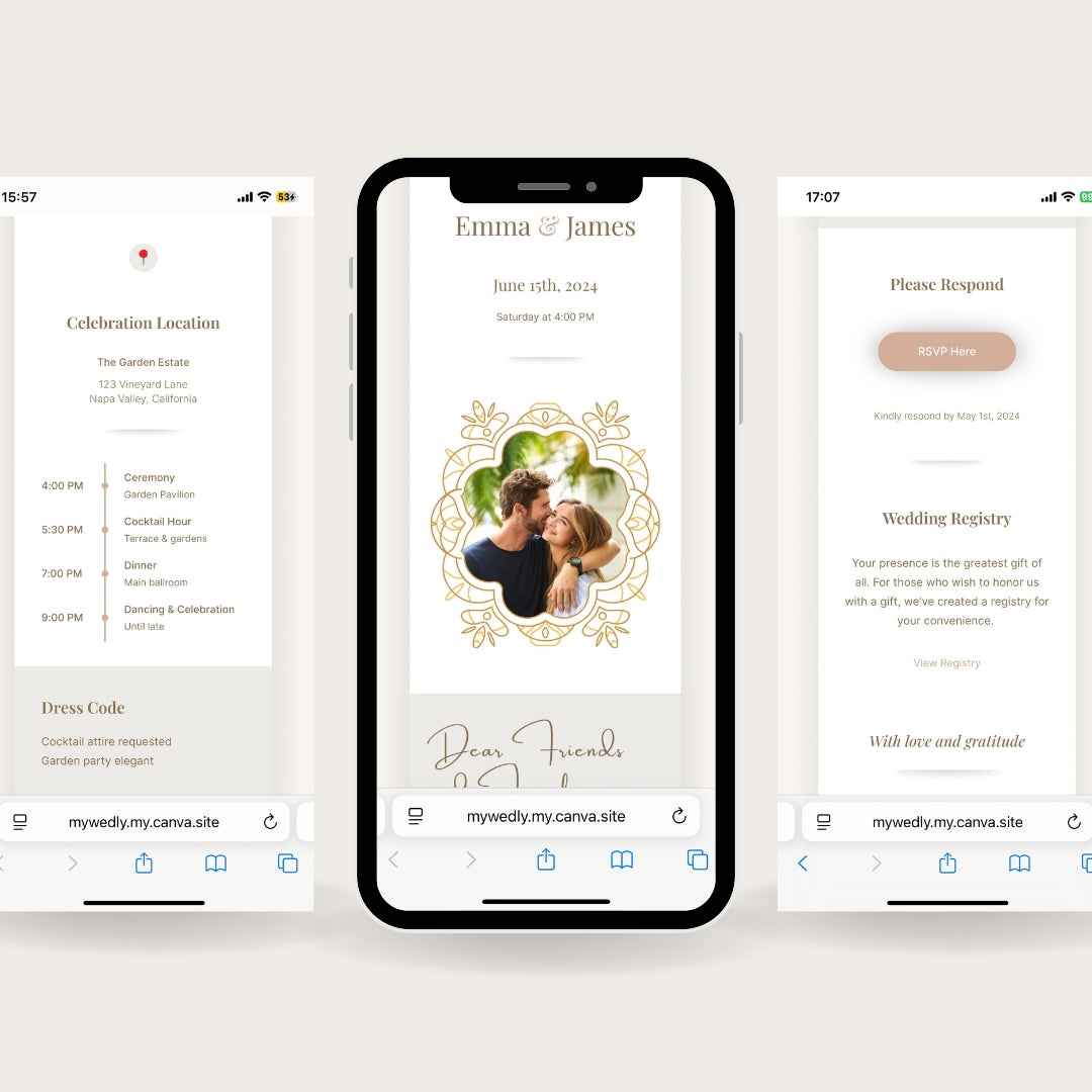 Emma - Wedding Multilingual Website Invitation
