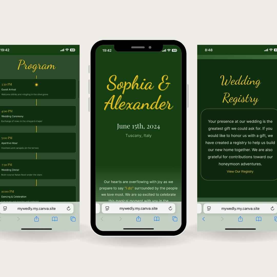 Sophia - Wedding Multilingual Website Invitation