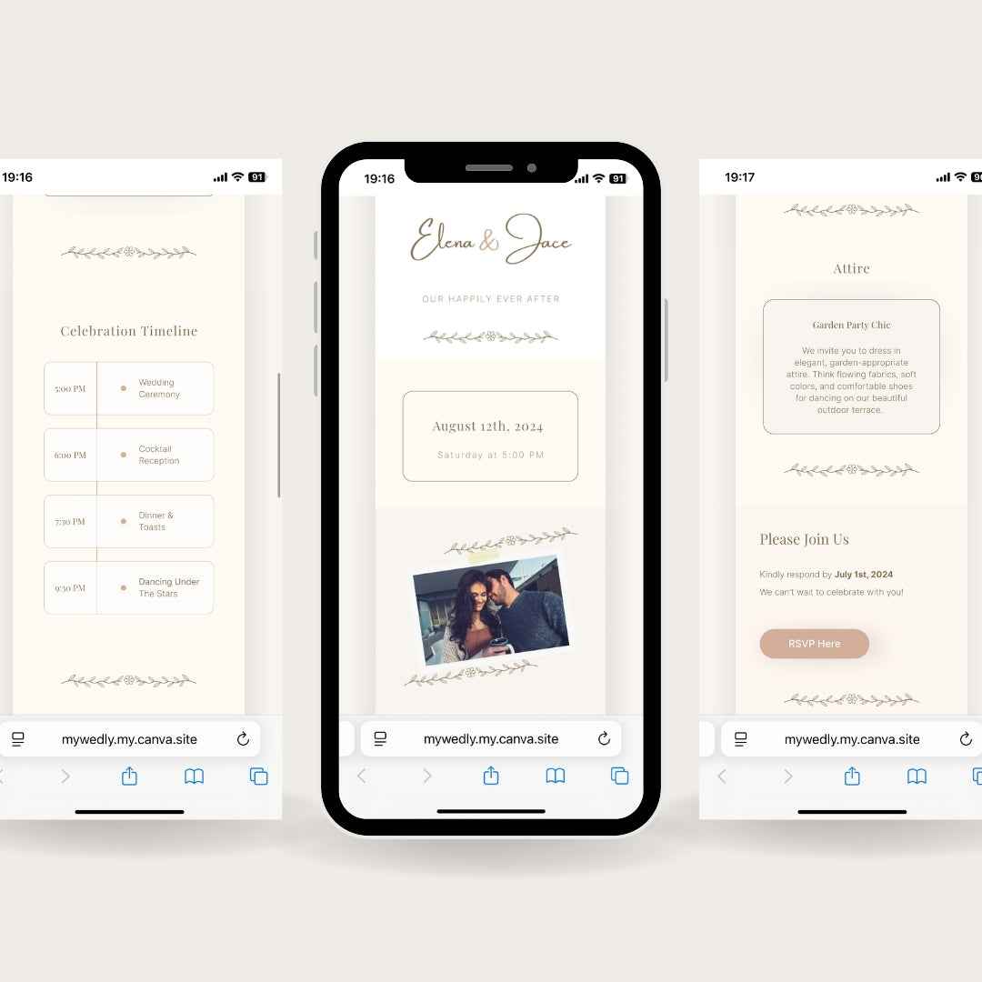 Elena - Wedding Multilingual Website Invitation