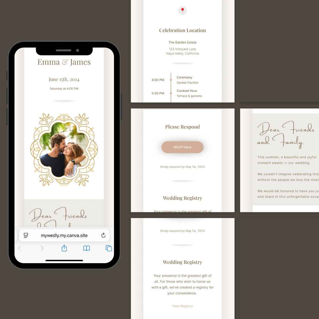 Emma - Wedding Multilingual Website Invitation