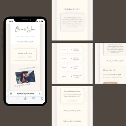 Elena - Wedding Multilingual Website Invitation