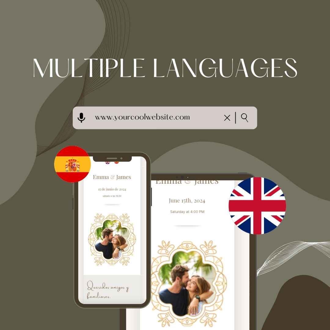 Emma - Wedding Multilingual Website Invitation