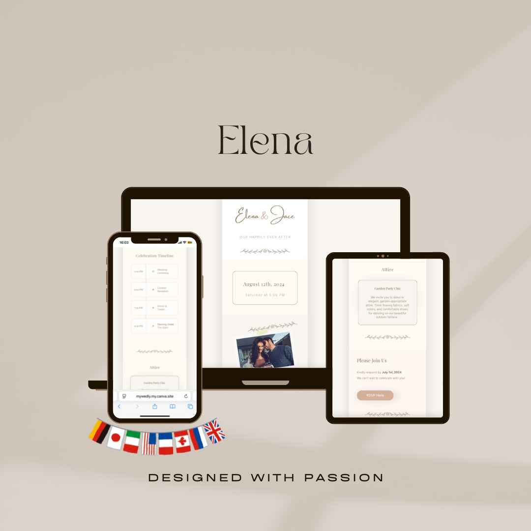 Elena - Wedding Multilingual Website Invitation