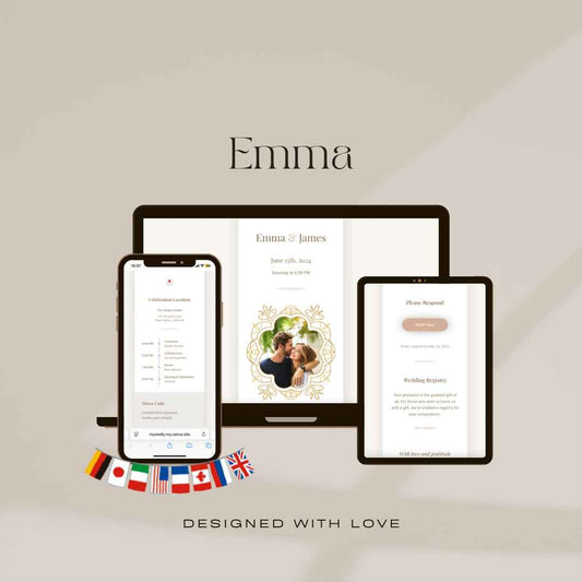 Emma - Wedding Multilingual Website Invitation