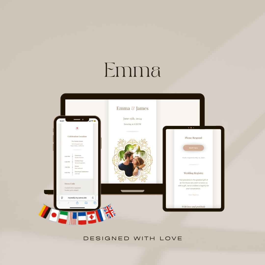 Emma - Wedding Multilingual Website Invitation